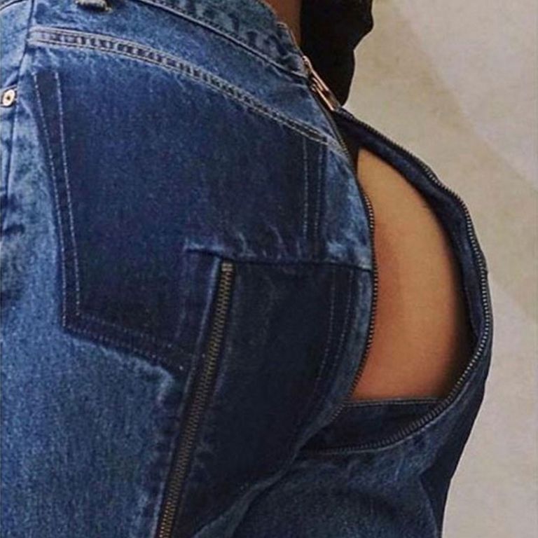 Jeans ass hole
