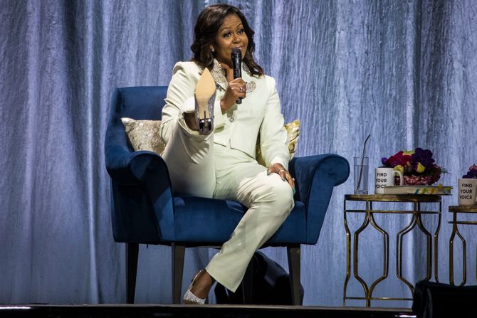 Michelle Obamas Best Pantsuits On Her Becoming Book Tour