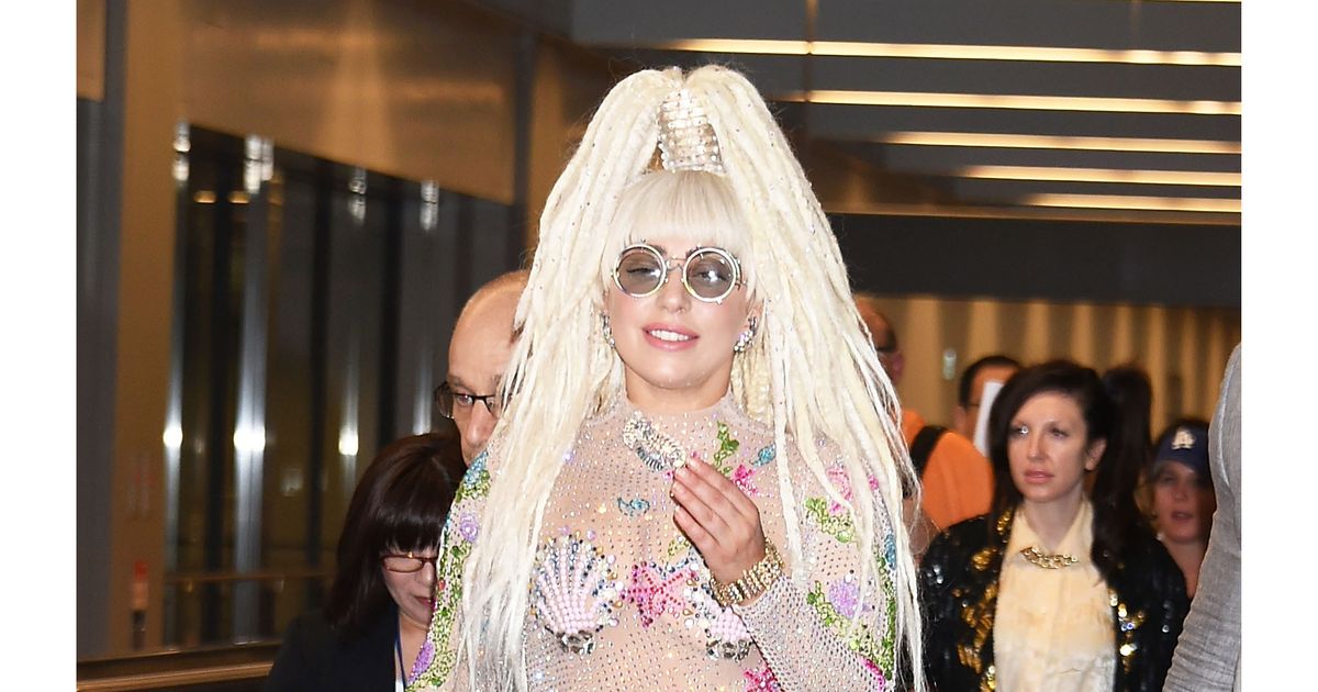 Lady Gaga Wore A Nude Bodysuit On An Airplane
