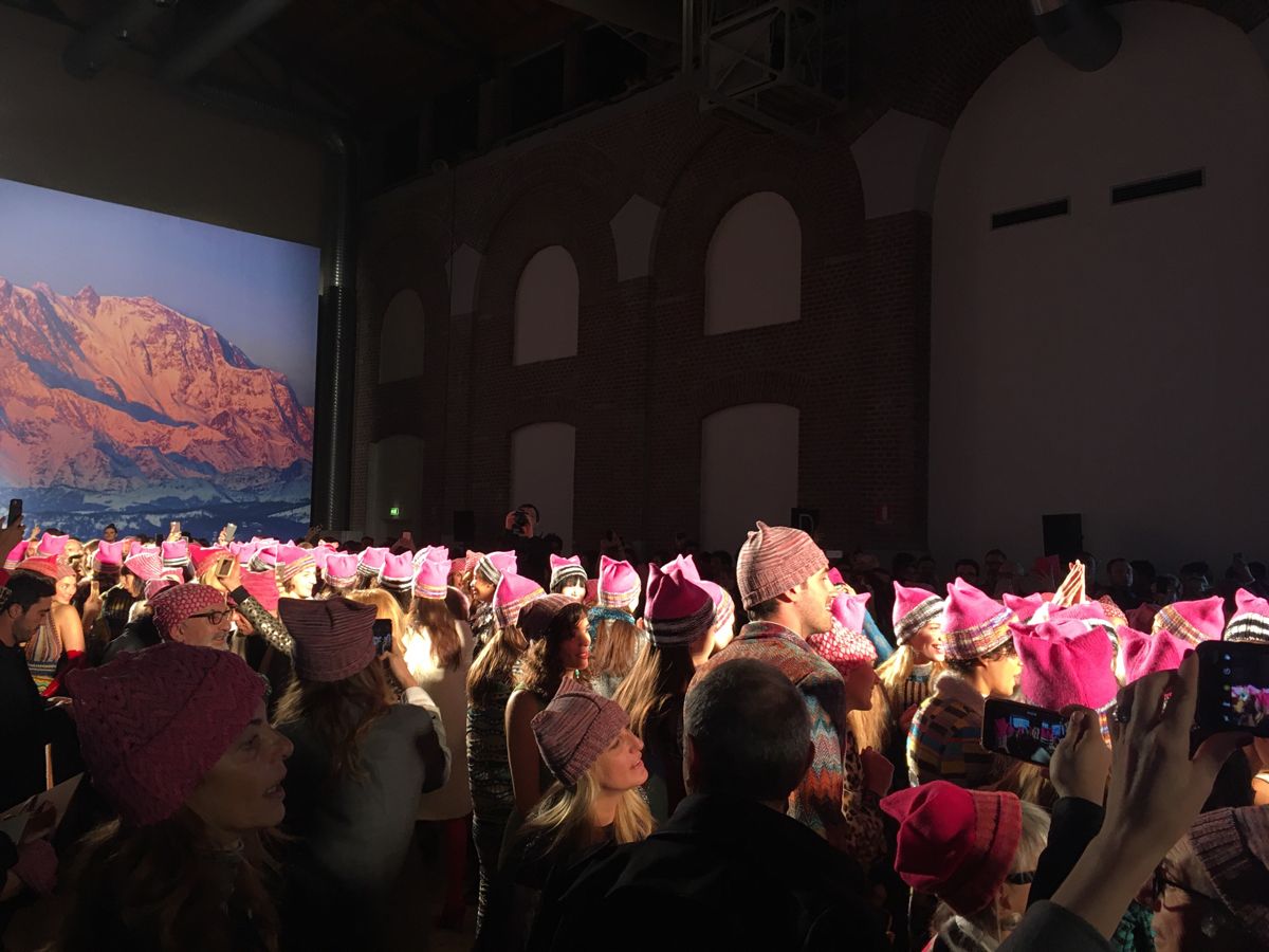 Missoni Grabs Back With Knitted Pink Pussy Hats In Milan