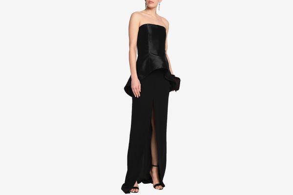 Solace London Strapless Crepe Gown