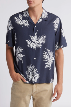 Rag & Bone Avery Floral Lyocell Camp Shirt