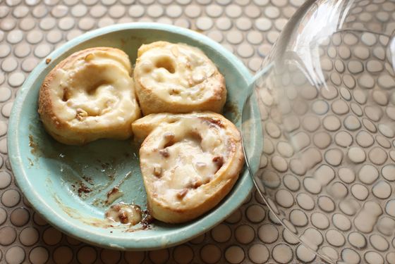 Glazed cardamom-cinnamon rolls, too.