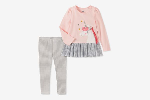 Kids Headquarters Little Girls 2-Pc. Unicorn Tunic & Leggings Set