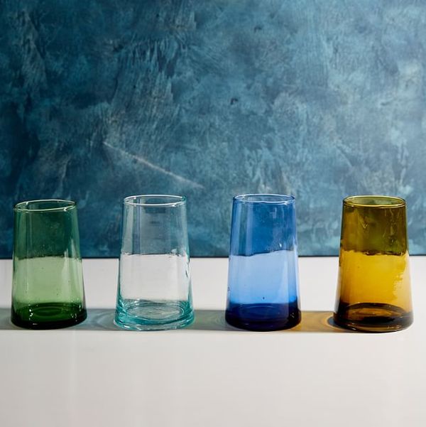 Moroccan Handcrafted Recycled Drinking Glasses