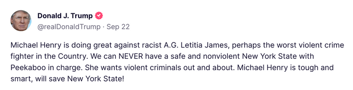 Letitia James Peekaboo : 6 Theories on Trump s New Nickname Letitia James Peekaboo : 6 Theories on Trump s New Nickname