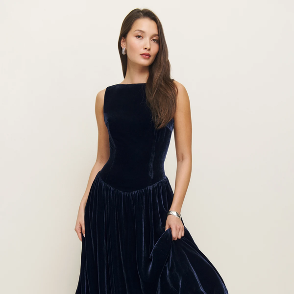 Reformation Elvira Velvet Dress