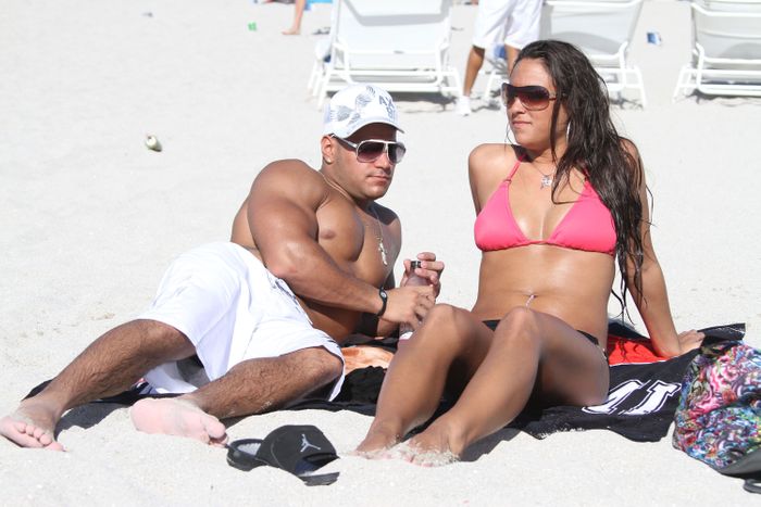 Ronnie Ortiz-Magro and Sammi “Sweetheart” Giancola during the last day of filming in Miami.