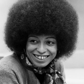 Angela Davis's files pictures in Berlin, Germany on May 15th, 1975.