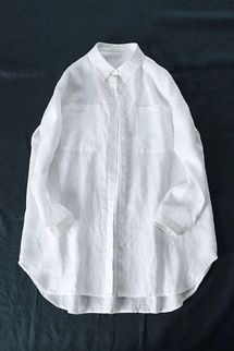 Ann Life Crafts Linen Pocket Women Shirt Casual Loose Blouse