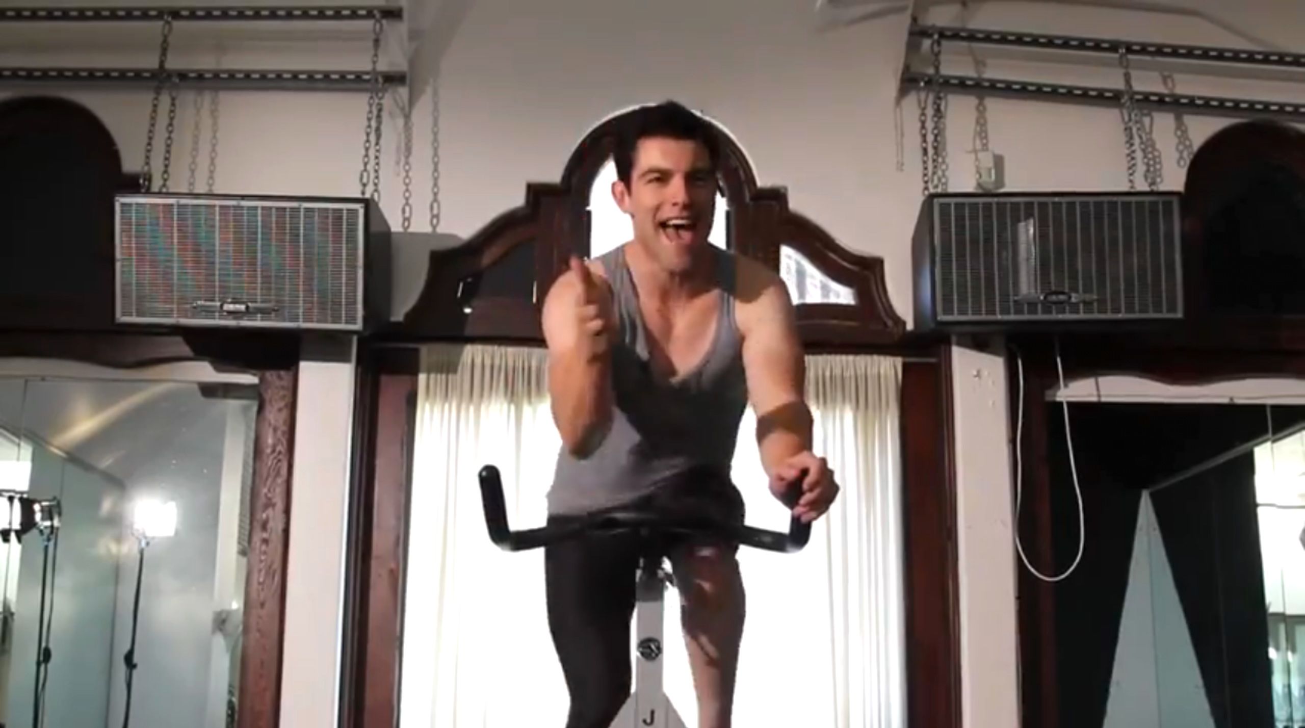 terras officieel Kaal New Girl's Schmidt Made a Workout Video, and It's Amazing