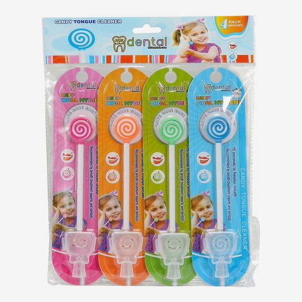 55 Dental Kids Tongue Cleaner with Smiley Cover