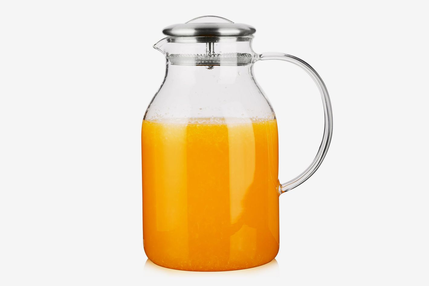 Refrigerator Glass Juice Pitcher with Lid