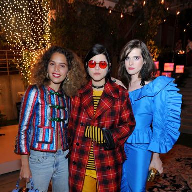 Dakota Johnson Hari Nef Petra Collins at Gucci's Bloom Party