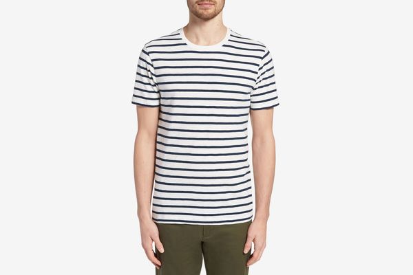 J.Crew Deck Stripe Slub Cotton T-shirt