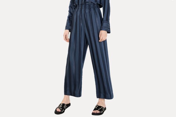 & Other Stories Wide Jacquard Striped Pants