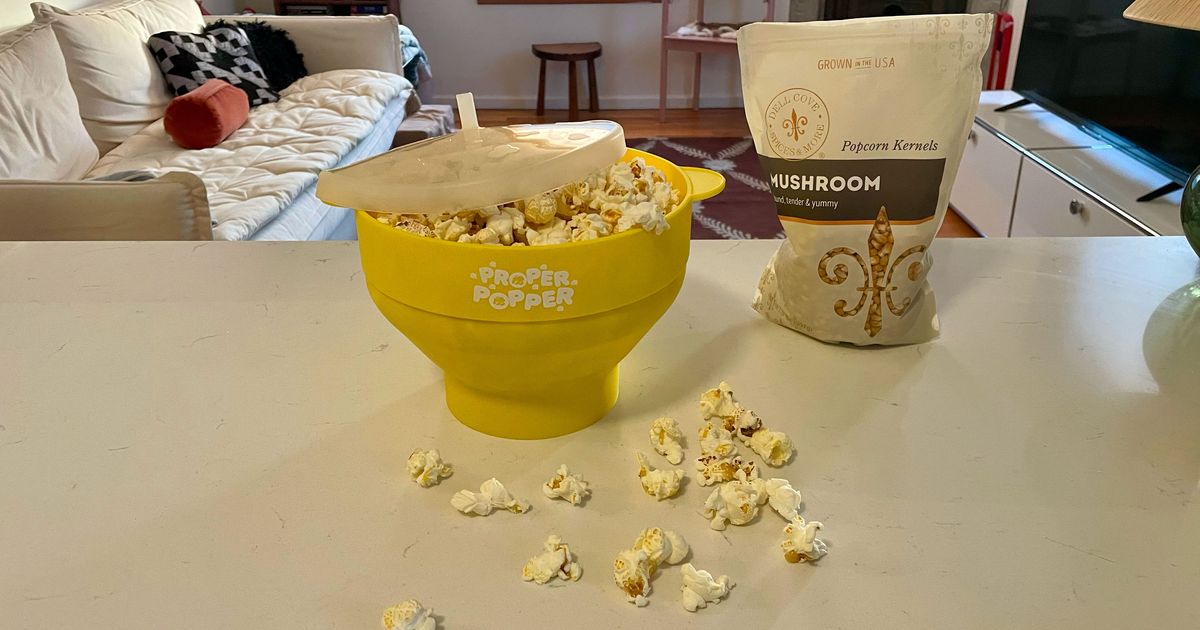 Mikrowellengeeignete Popcorn-Popper, BPA-frei, Zusammenklappbare Popcornmaschinenschüssel, ölfrei