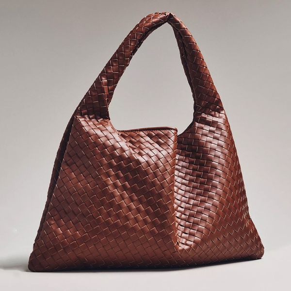 By Anthropologie Calla Oversized Woven Shoulder Bag