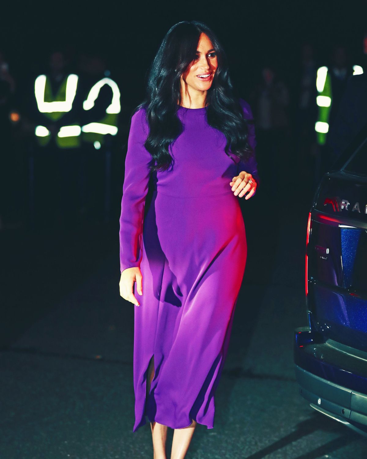 meghan purple dress