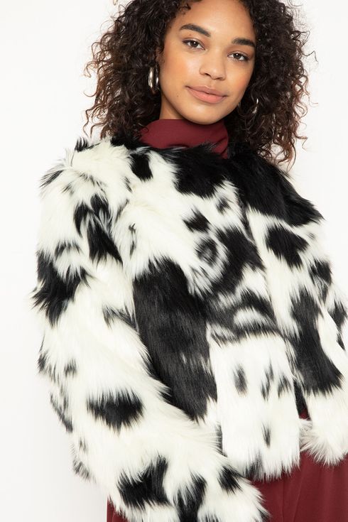 plus size fluffy jacket