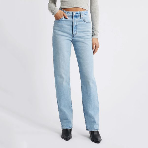Levi's Ribcage Full Length Women's Jeans - Blasted Stone Clean