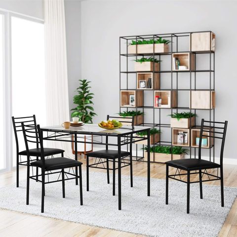 VECELO with 4 Chairs