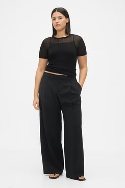 Gap 365 Low-Rise Pleated Wide-Leg Trousers
