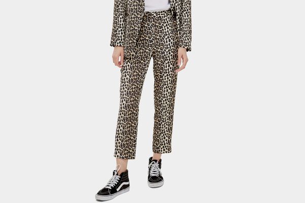 Topshop Leopard Suit Trousers