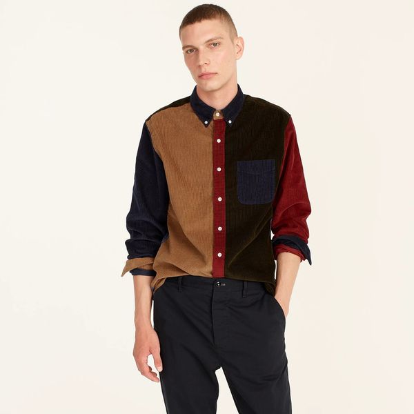 Corduroy Shirt in Colorblock