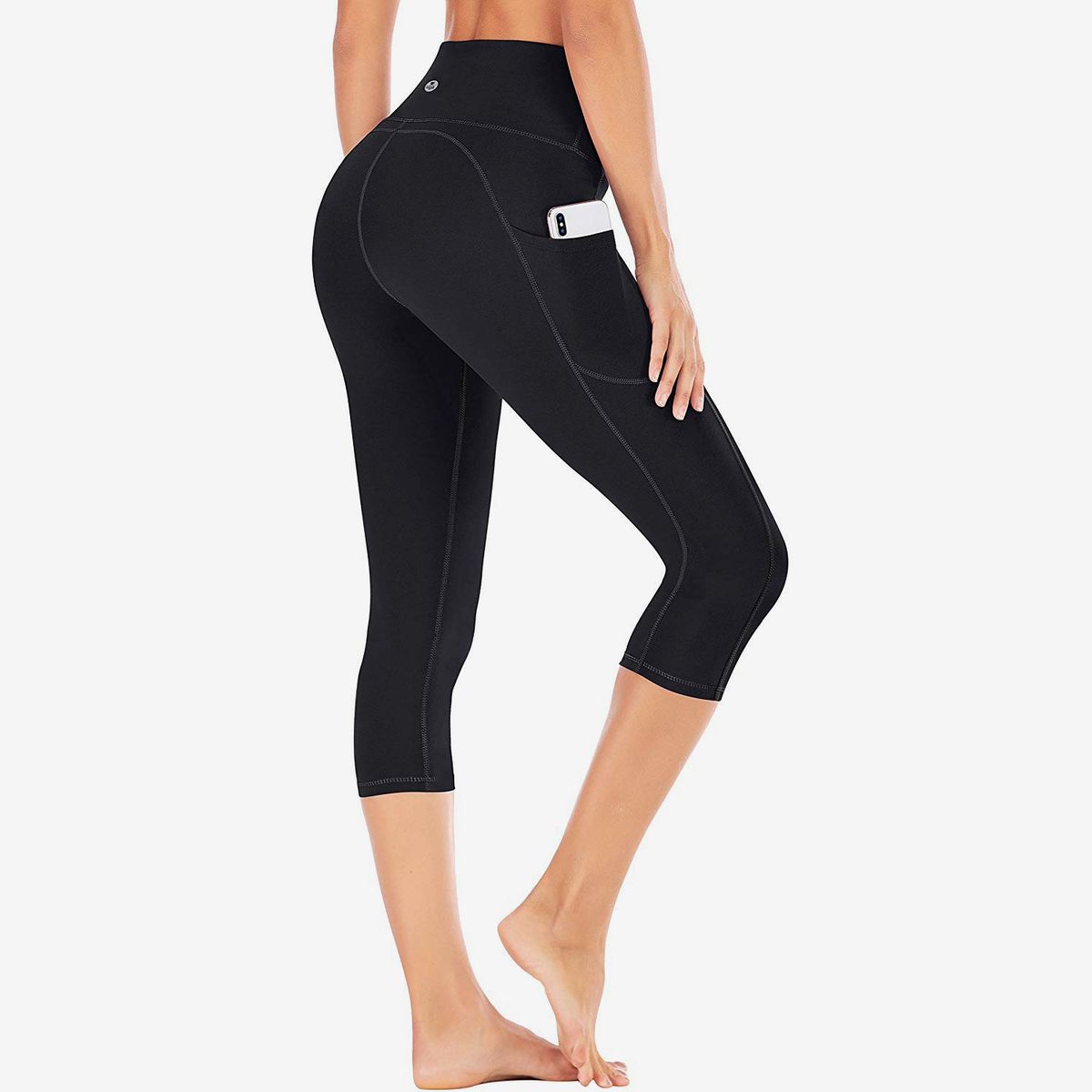 Kyopp High Waist Yoga Pants Tummy Control Workout Running 4 Way Stretch Yoga Leggings Women Capris Pants