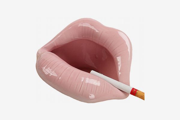 YOURNELO Modern Lighted Lips Ceramic Cigarette Ashtray