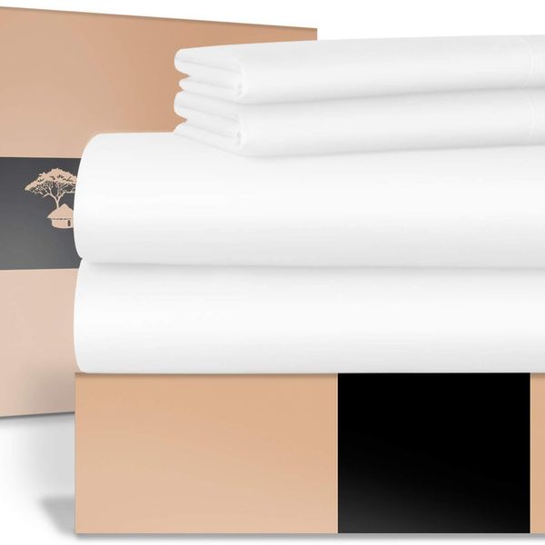 California Design Den Authentic 1000 Thread Sateen Crisp & Thick Vs Soft Pure White King Size Sheet Set Cotton 4 Pc Set with Deep Pockets Egyptian Cotton Sheets Claims Smooth California Design Den Authentic 1000 Thread Sateen Crisp & Thick Vs Soft Pure White King Size Sheet Set Cotton 4 Pc Set with Deep Pockets Egyptian Cotton Sheets Claims Smooth