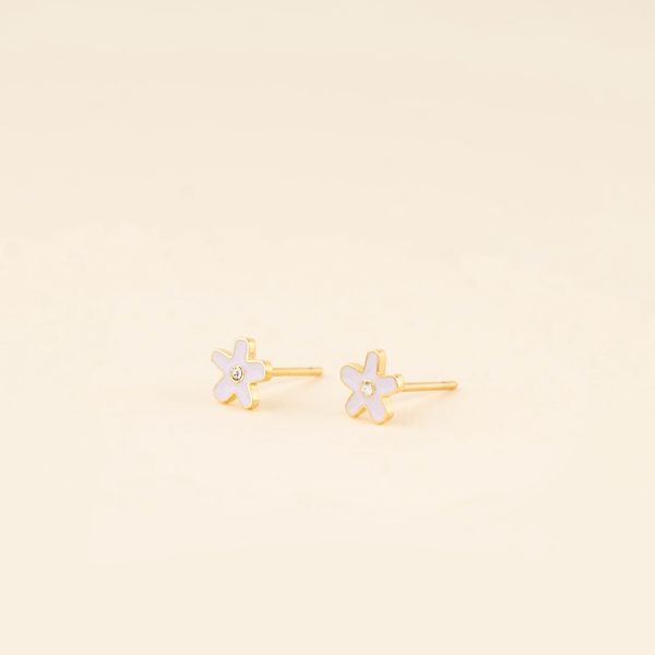 Oh Clementine Flower Stud Earrings - Lavender