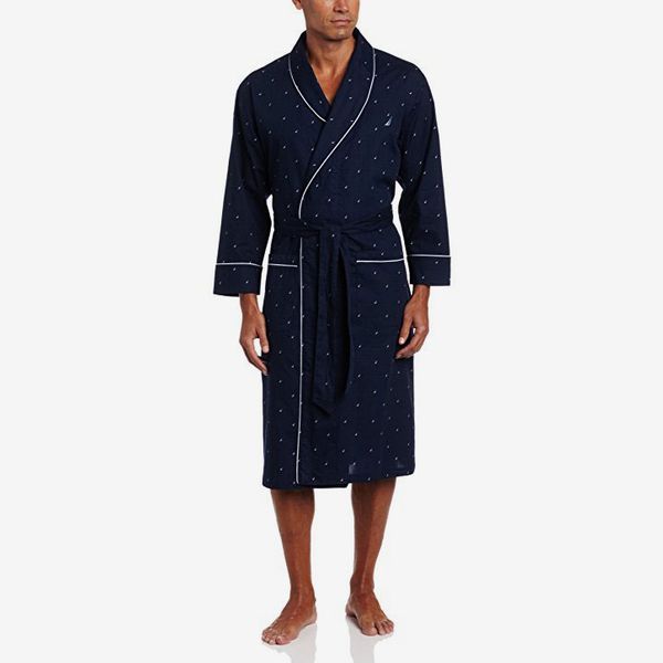 NY Threads Luxurious Men's Lightweight Cotton Robe Knit Bathrobe 