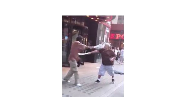 Times Square Hosts Insane Crutch Duel