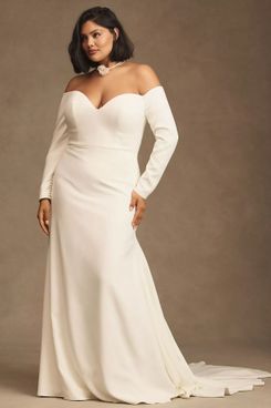 Willowby by Watters Nala Scoop-Neck Long-Sleeve Wedding Gown