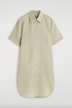 Cos Short-Sleeved Linen Shirt Dress
