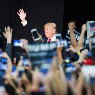 GOP Presidential Candidate Donald Trump Campaigns In Indianapolis