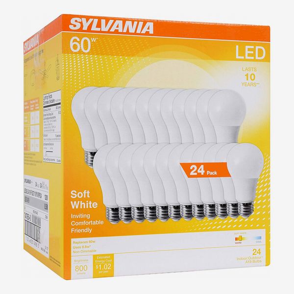 Sylvania 60W Equivalent LED Light Bulb, A19 Lamp, Soft White (24-Pack)