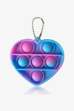 Mini Heart-Shaped Bubble Fidget Key-Chain Toy