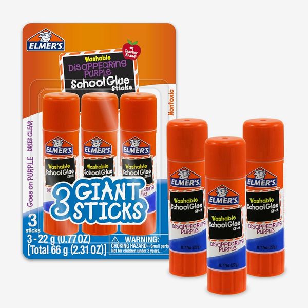 Elmer’s Disappearing Purple School Glue Sticks, Giant .77 Oz. each
