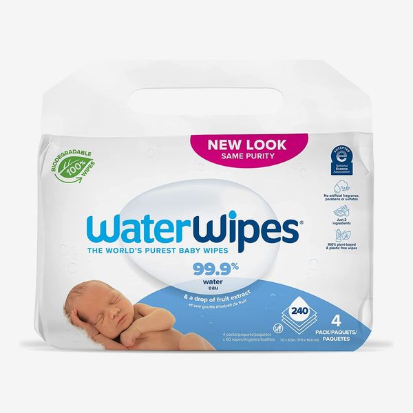 WaterWipes Sensitive Baby Wipes, 4 Packs of 60 Count (240 Count)