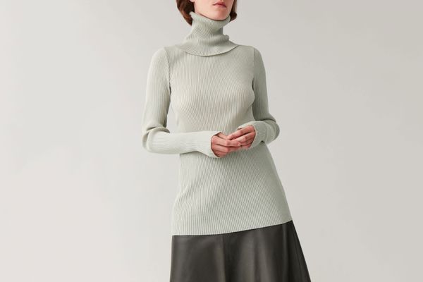 COS Roll-Neck Ribbed Top