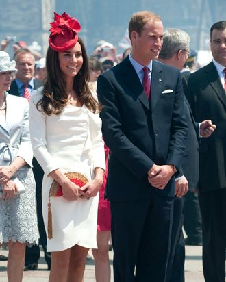 OTTAWA, ON - JULY 1: Catherine, Duchess of Cambridge and Prince William, Duke of Cambridge attend Canada Day Celebrations at Parliament Hill on day 2 of the Royal Couple's North American Tour on July 1, 2011 in Ottawa, Canada. The newly married Royal Couple are on the second day of their first joint overseas tour. Ottawa is the start of a 12 day visit to North America which will take in some of the more remote areas of the country such as Prince Edward Island, Yellowknife and Calgary. The Royal couple will be joining millions of Canadians in taking part in today's Canada Day celebrations which mark Canada's 144th Birthday.