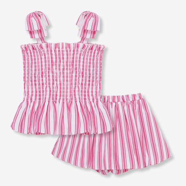 Habitual Kids Stripe Smocked Top & Shorts Set