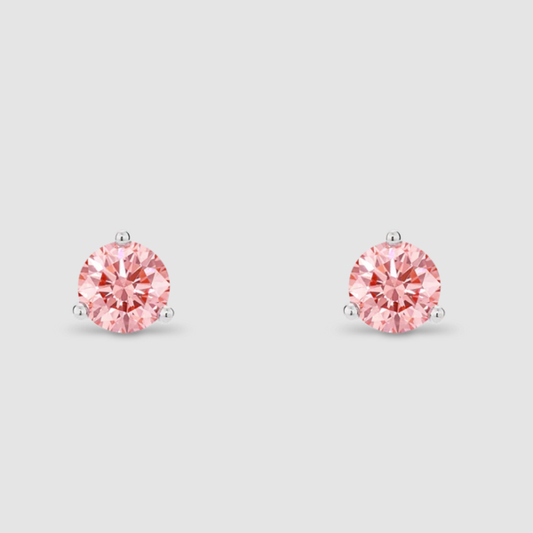 Lightbox The Pink Solitaire Stud Earrings (1/2 carat)