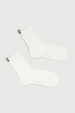 White Solid Socks