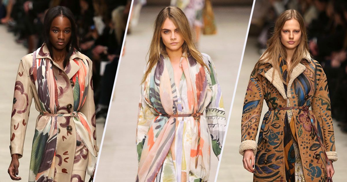 Burberry’s Fall Show Featured Cozy Blanket Coats and Cara Delevingne
