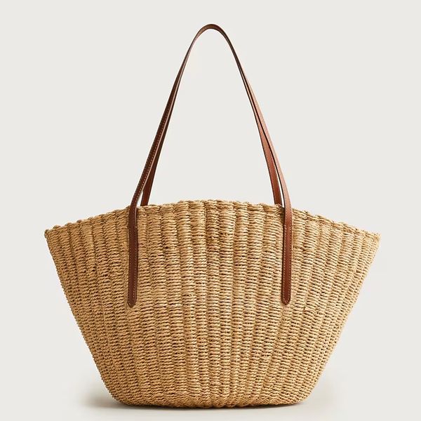 J.Crew Como Woven Straw Tote