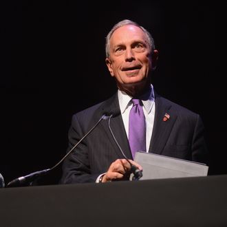 NEW YORK, NY - SEPTEMBER 18: New York City Mayor Michael Bloomberg speaks onstage at the Conde Nast Traveler Celebration of 